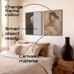 canvas frame wall art gallery mockup