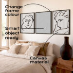 canvas frame wall art gallery mockup